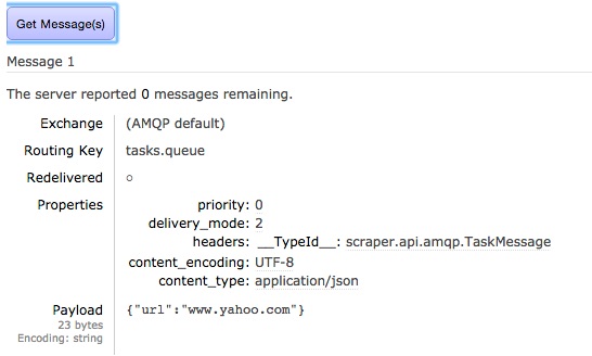 Message in RabbitMQ